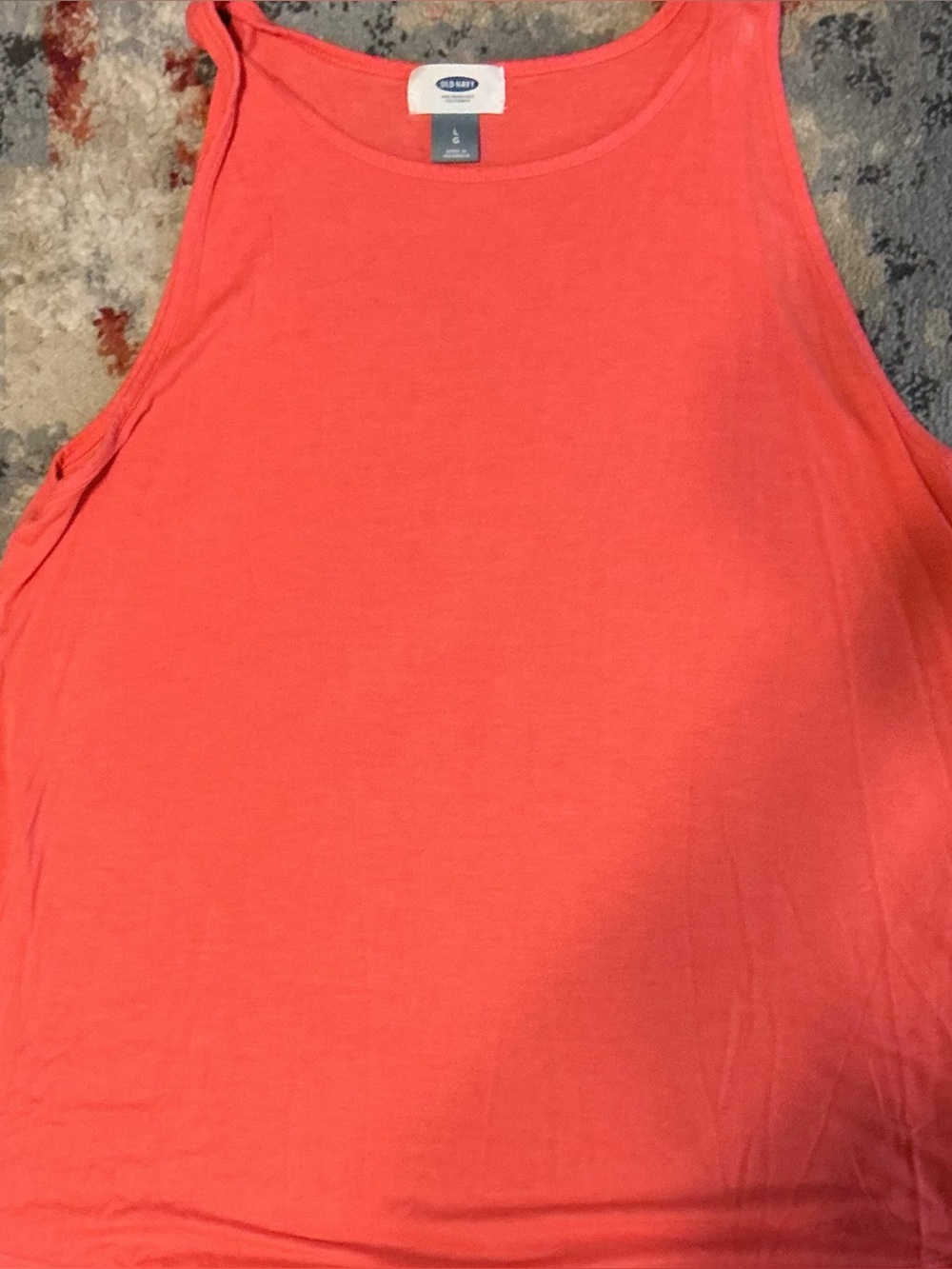 Old Navy Coral-Orange Scoop Neck Tank Top - Women's